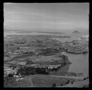 Tauranga Harbour inlet, Bay of Plenty, with Mount Maunganui in the background