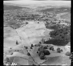 Whangarei, Northland, looking south over Mt Denby Golf Links (now Denby Reserve) foreground and to Kensington Racecourse (now Kensington Park)