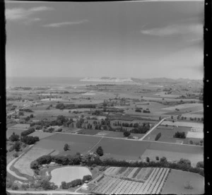 Manutuke District, showing rural area and looking towards Poverty Bay