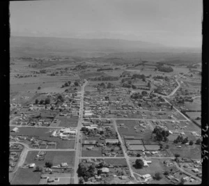 Kaikohe, Northland, showing Broadway, State Highway 12 and houses