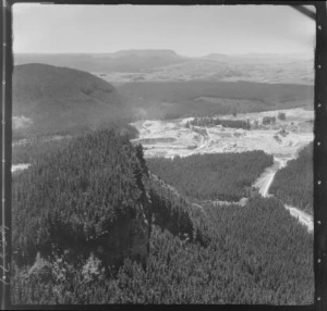 Atiamuri Hydro-electric power station, Waikato River, including pine forest