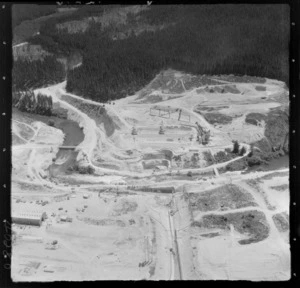 Atiamuri Hydro-electric power station, Waikato River, including pine forest