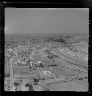 Gisborne, Poverty Bay, including housing and entrance to Harbour