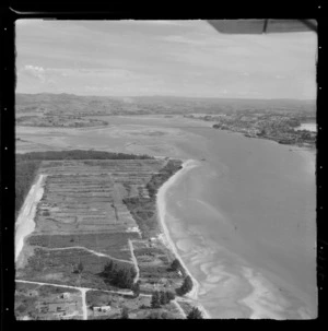 Mount Maunganui land for an industrial area, with Tauranga beyond, Bay of Plenty