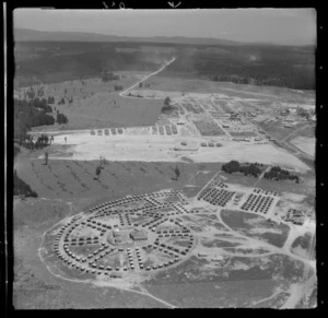 Kinleith Sawmill, Tokoroa, South Waikato District, including surrounding pine forest and farmland