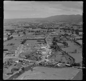 Katikati School, Bay of Plenty, includes sports fields, roads and farmland