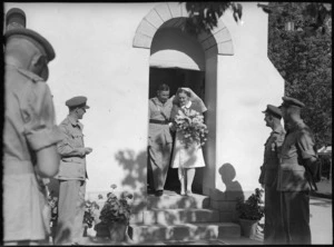 Wedding of Miss J K Tayler to Lieutenant Colonel T B Morten, Maadi - Photograph taken by G Bull