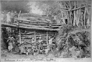 Entrance to a fort during Samoan civil war