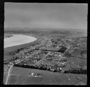 Dargaville, Northland, includes township, roads, sports grounds, housing and farmland