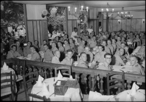 Members of 23 NZ Battalion at reunion dinner in Cairo, World War II - Photograph taken by G Bull