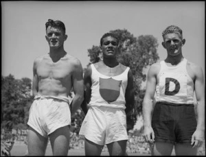 Winners at the NZ Division Athletics Championships, Cairo, Egypt, World War II - Photograph taken by George Kaye