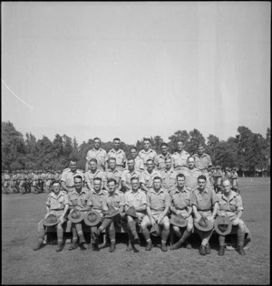 Decorated members of 6 NZ Infantry Brigade at Maadi Club, Egypt - Photograph taken by George Kaye