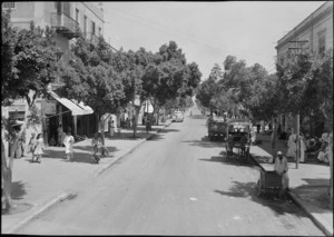 Main street of Helwan, Egypt, looking west - Photograph taken by George Kaye