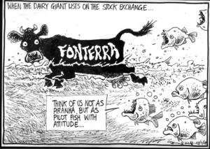 When the dairy giant lists on the stock exchange... "Think of us not as piranha, but as pilot fish with attitude..." 28 July 2009