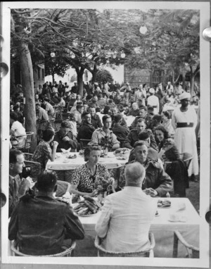 General view of repatriated POWs being entertained by the Gazira Sporting Club, Cairo