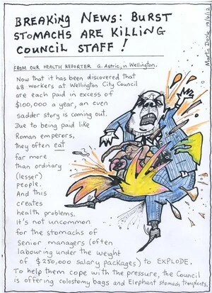 Doyle, Martin, 1956- :Breaking news - Burst stomachs are killing council staff!... 23 April 2012