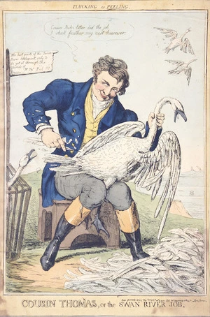 [Seymour, Robert], 1789-1836 :Cousin Thomas, or, The Swan River job. - London, T. McLean, 1829