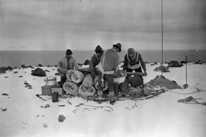 Packing a sledge for a trip to 'Shackleton's', Antarctica