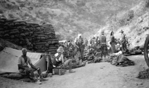 Wounded soldiers, Popes Reserve Gully, Gallipoli, Turkey