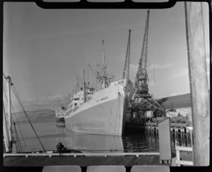 The steamship City of Brooklyn berthed at Dunedin wharves, Otago Region