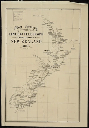 Map shewing the lines of telegraph throughout New Zealand / A. Koch, delt.