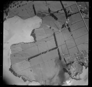 The Great South Road through farmland and Pahurehure Inlet, Takanini, South Auckland