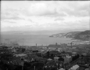 View of part of Wellington and Wellington Harbour