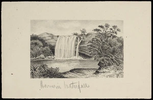 Koch, Augustus, 1834-1901 :Haruru Waterfall. A. Koch. [From John White's Ancient history of the Maori (Wellington, 1891)]