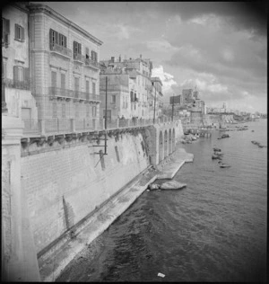 View from the bridge across the canal at Taranto, Italy, World War II - Photograph taken by George Kaye