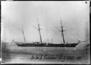 The barque-rigged steamer Eclipse