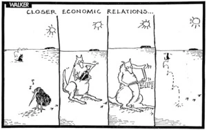 Walker, Malcolm :Closer Economic Relations... [Sunday News, 1986?]