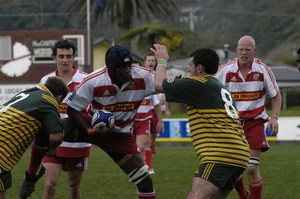 Photographs relating to rugby match between West Coast and Mid Canterbury