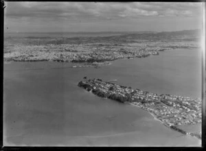 Northcote Point, Auckland, with bridge in progress