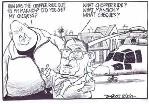 Scott, Thomas, 1947- :'How was the chopper ride out to my mansion? Did you get my cheques?'. 8 May 2012