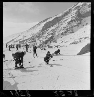 Skiiing party on Mount Ruapehu