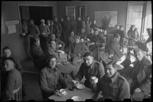 Men's Lounge of the NZ Forces Club in Bari, Italy, World War II - Photograph taken by George Bull