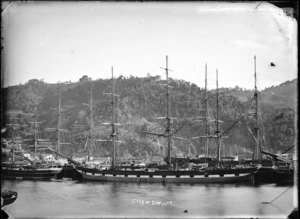 The sailing ship City of Bombay at Port Chalmers