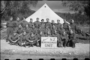 Staff of NZ Reinforcement Transit Unit on 5th Army Front, Italy, World War II - Photograph taken by George Bull