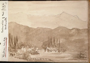 Artist unknown :[North Canterbury sketches]. Waikari township, Dec 1882; continuation of next page backwards.