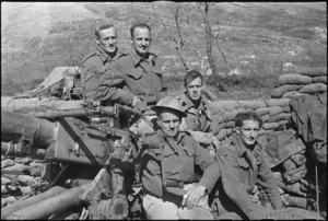 Group of New Zealand anti aircraft gunners on the Cassino Front, Italy, World War II - Photograph taken by George Kaye