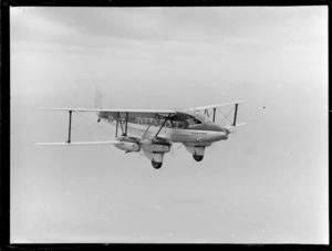 'Karoro', a de Havilland DH 86 aeroplane, in flight