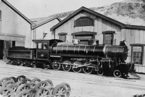 "X" class steam locomotive 439, 4-8-2 type.