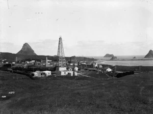 Oil derricks, Moturoa, New Plymouth