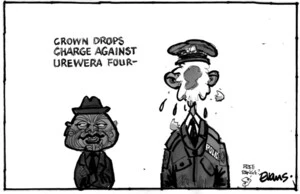 Evans, Malcolm Paul, 1945- : Crown drops charge against Urewera Four. 9 May 2012