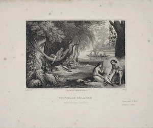 Collignon, Charles :Nouvelle Zelande; excursion dans l'interieur. Collignon, del. Lechard [sc]. Paris, Drouart [Between 1843 and 1844]