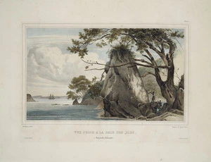 Sainson, Louis Auguste de b 1800 :Vue prise a la Baie des Iles (Nouvelle Zelande) / de Sainson pinxt. ; Tirpenne lith. ; fig. par V. Adam. - [Paris; Tastu, 1833].