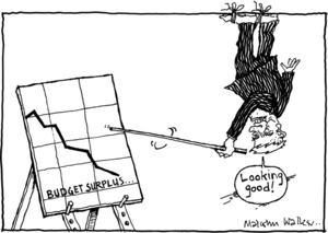 Walker, Malcolm, 1950- :Budget surplus... "Looking good!" 27 April 2012