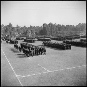 General view of parade of 11th Reinforcements at Maadi Sports Ground, Egypt - Photograph taken by Sapper A W Trethewey