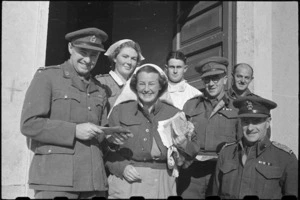 Group of staff at 2 NZ General Hospital, Caserta, Italy, World War II - Photograph taken by George Bull