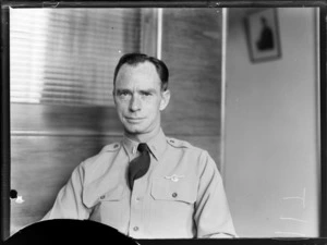 Portrait of Captain G F Maxwell, PAWA Chief Pilot, Pacific Alaska Division in uniform